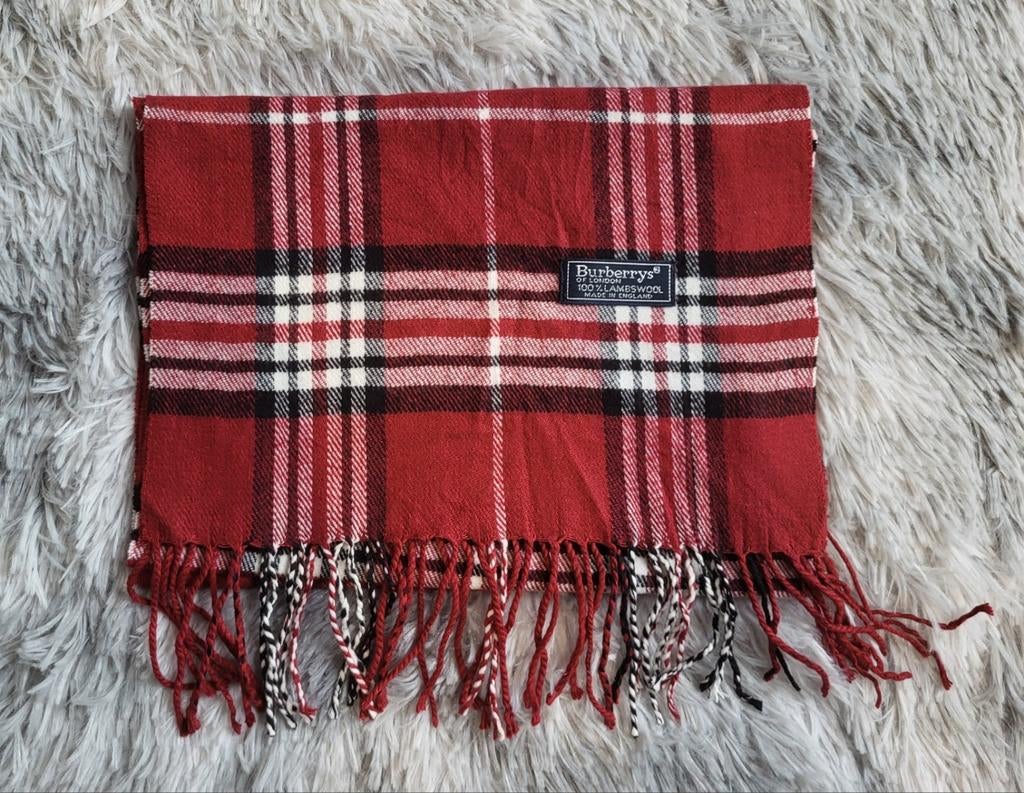 Écharpe Burberry’s vintage – 100 % laine d’agneau, Enlèvement ou Envoi, Comme neuf, Burberry, Écharpe