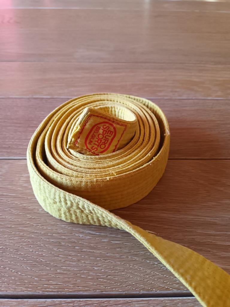 Ceinture jaune pour les arts martiaux Euro Sports Belgium, Sport en Fitness, Vechtsporten en Zelfverdediging, Gebruikt, Maat XL