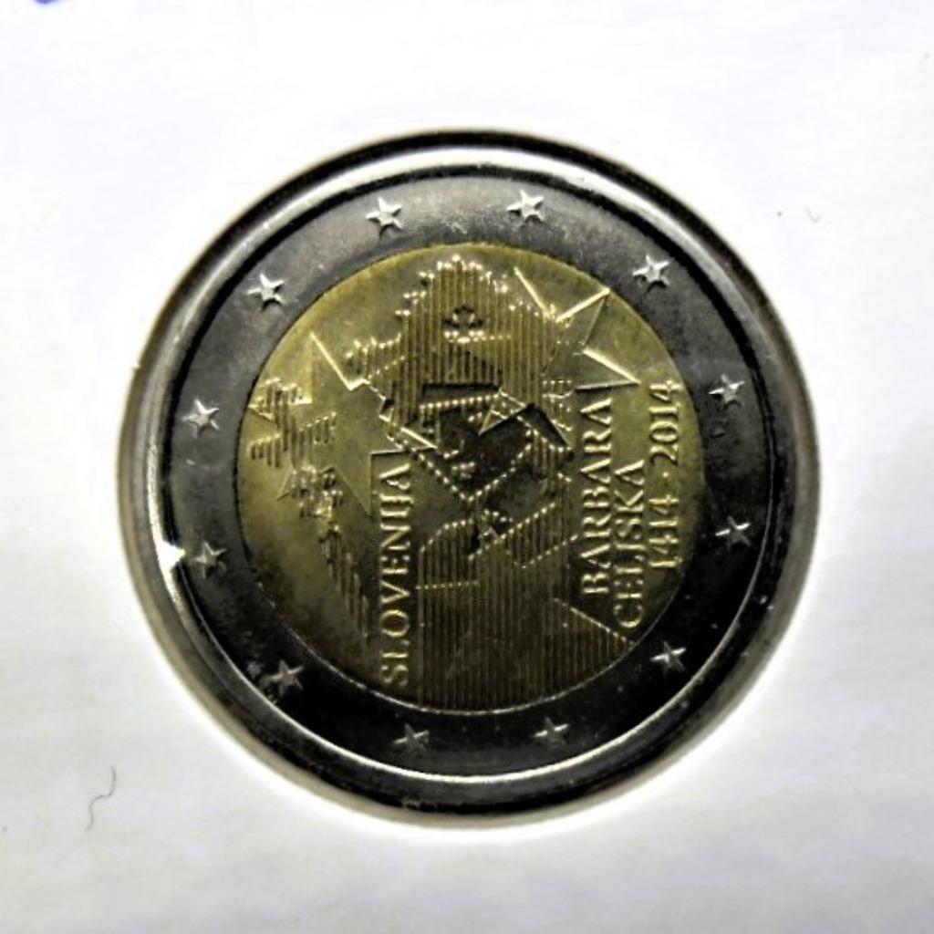 2 euro commémorative Slovénie 2014 Barbara ., Timbres & Monnaies, Envoi, Slovénie, 2 euros, Monnaie en vrac