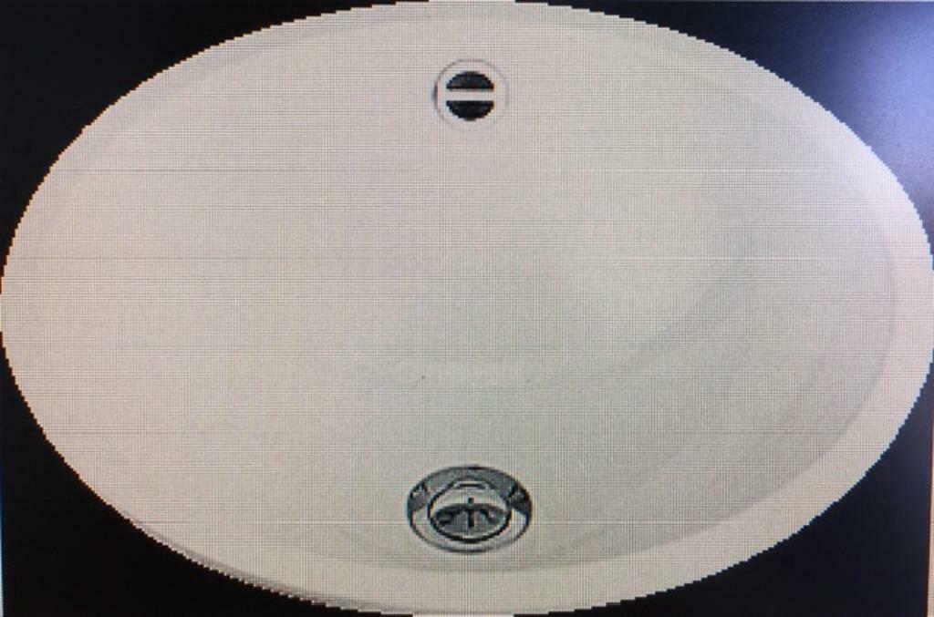 2 Inbouwwastafels geglazuurd staal type EB/K400, Neuf, Lavabo ou Évier, Moins de 25 cm, Moins de 100 cm