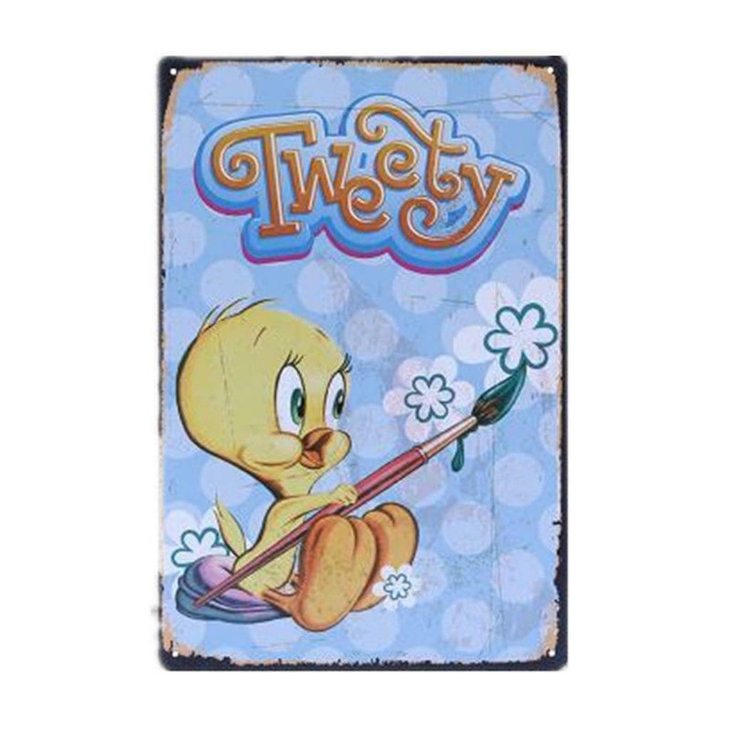 USA metalen plaat 'Tweety' Warner Bros Company 30x20cm - NEW, Envoi, Neuf, Panneau publicitaire