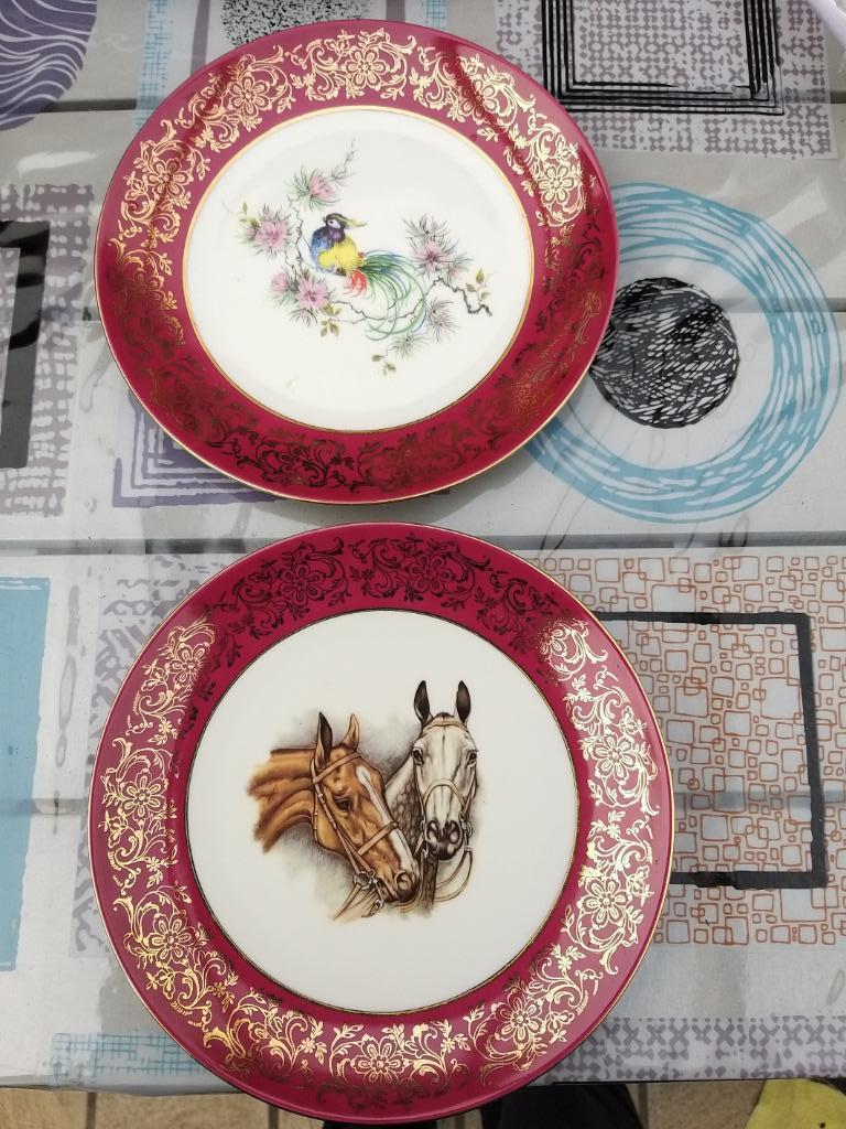 2 assiettes en porcelaine de Bavière, Antiquités & Art, Enlèvement ou Envoi