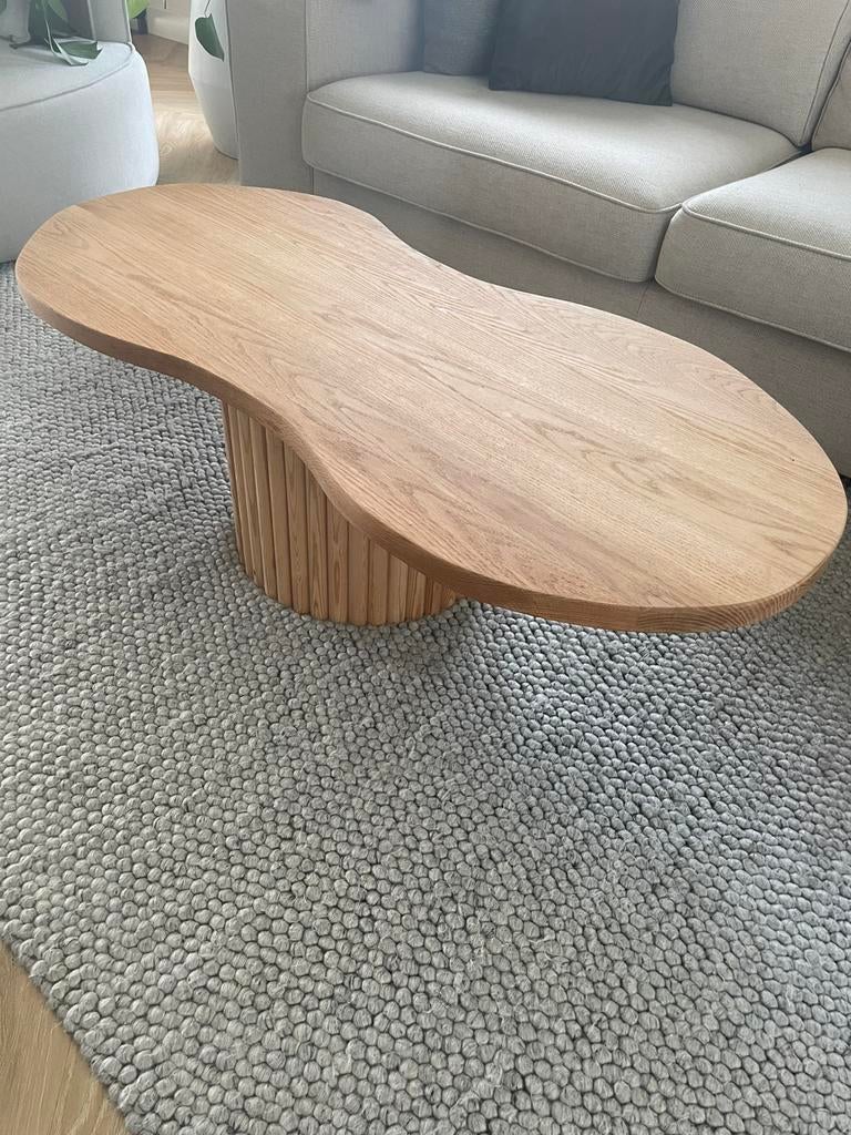 Handgemaakte organische eiken salontafel, Ophalen, 100 tot 150 cm, Eikenhout, Nieuw