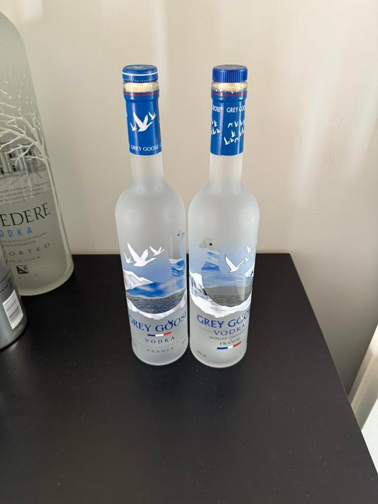 2 lege flessen Grey Goose 70cl, Verzamelen, Ophalen of Verzenden