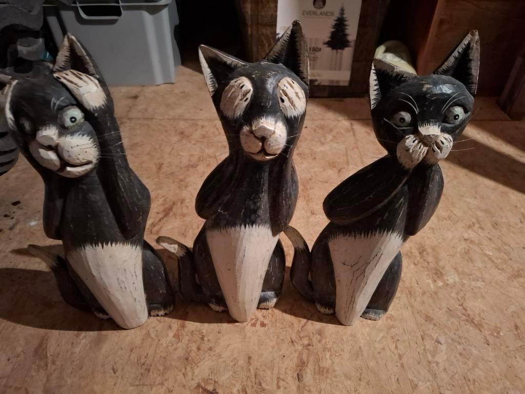 Deco katten horen-zien-zwijgen, Verzamelen, Ophalen