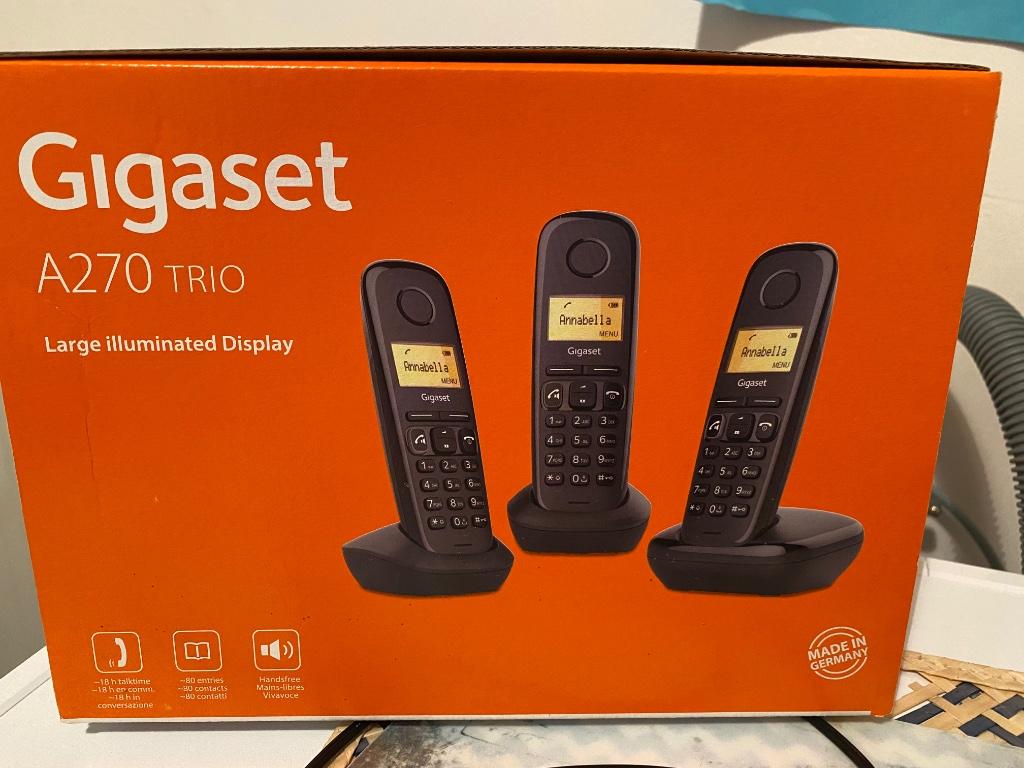 Trio de téléphones sans fil Siemens Gigaset A270 Trio, Télécoms, Enlèvement, Utilisé, 3 combinés