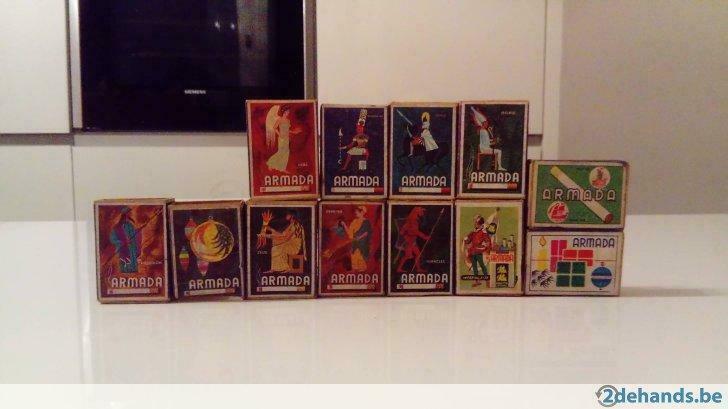 houten luciferdoosjes tabak sigaretten armada, Verzamelen, Ophalen of Verzenden, Gebruikt, Tabaksdoos of Verpakking