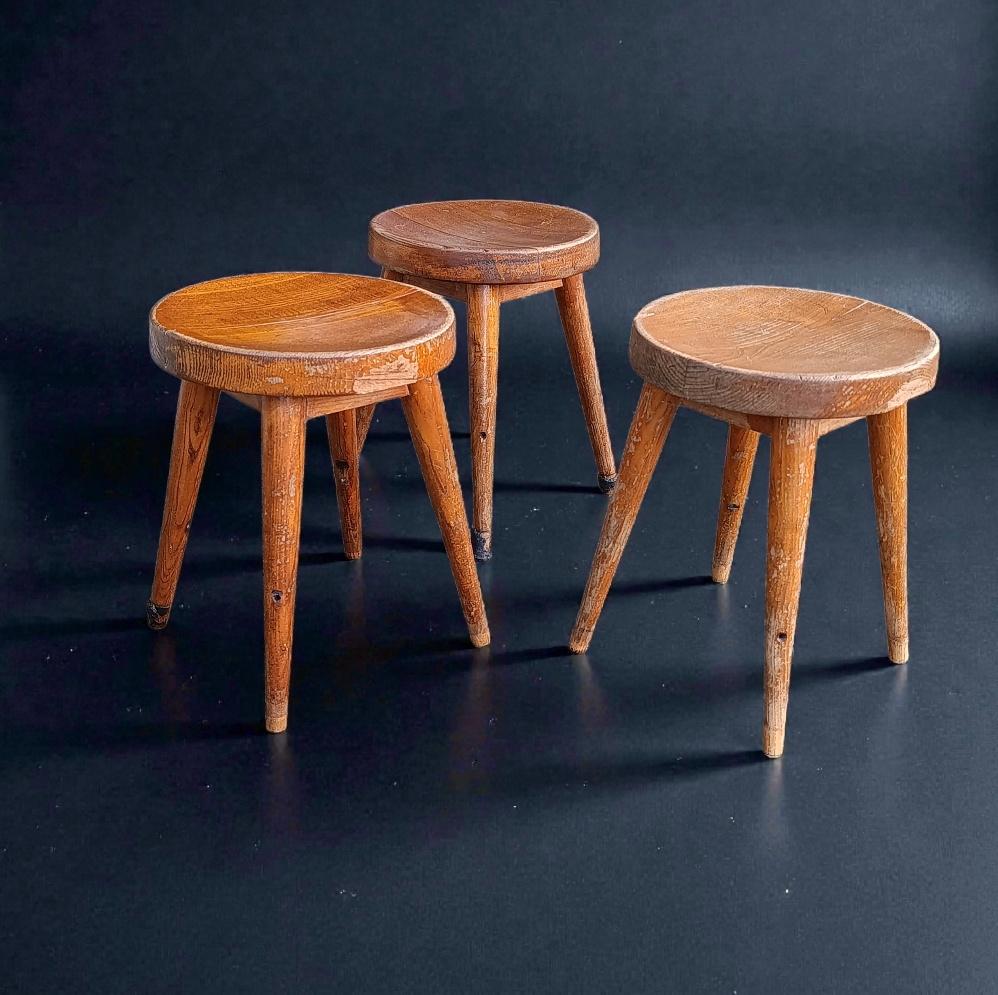 Charlotte Perriand Pierre Jeanneret stool 1950s Courchevel, Enlèvement ou Envoi