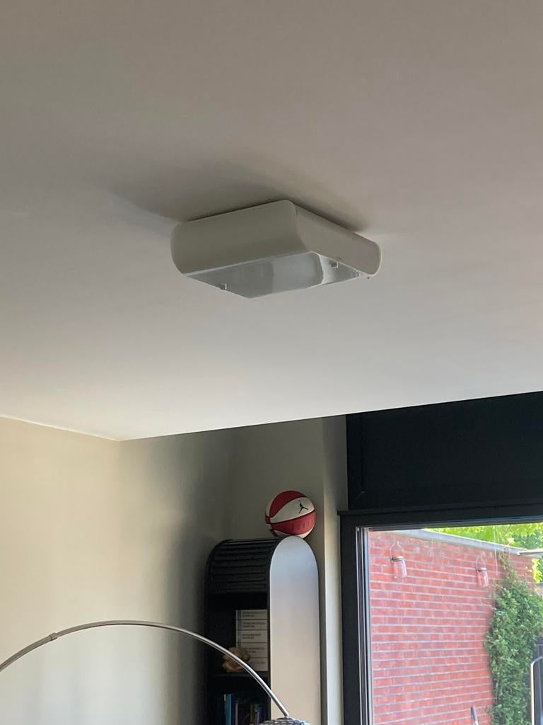 Philips Ecomoods Aluminium plafondlamp, Huis en Inrichting, Zo goed als nieuw, Glas