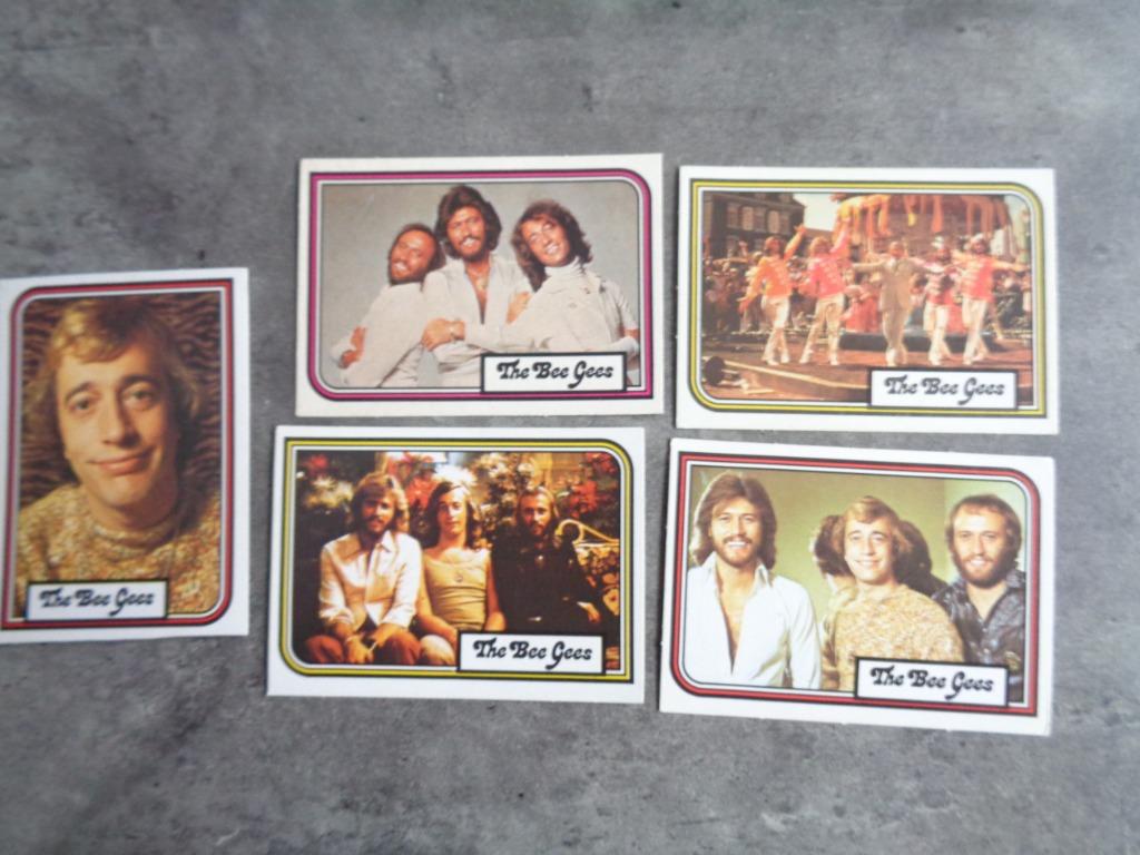 MONTY GUM KAARTEN BEE GEES ANDY GIBB 5X ANNO 1978, Verzenden
