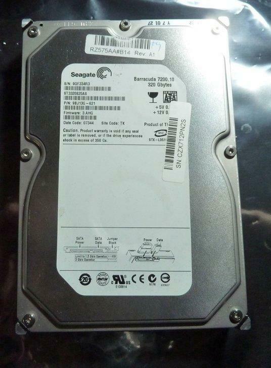Seagate Barracuda ST3320820AS Disque dur 3"1/2 SATA 320Go, Utilisé