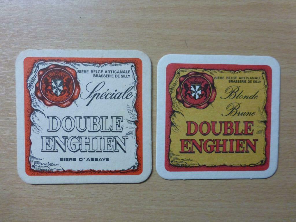 2 oude bierviltjes brasserie de silly  double enghien, Collections, Enlèvement ou Envoi, Utilisé