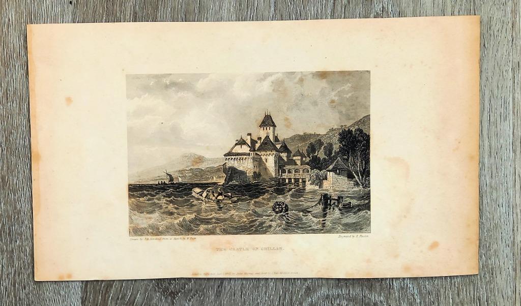 The Castle of Chillon 1832 J.D. Harding, Enlèvement ou Envoi
