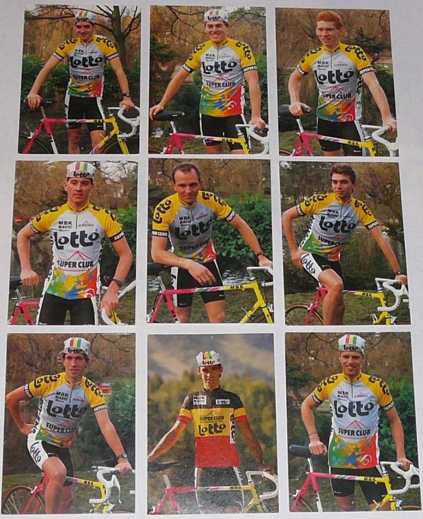 9 Postkaarten  -  Wielrennen Lotto Superclub (doos1️⃣6️⃣), Ophalen of Verzenden