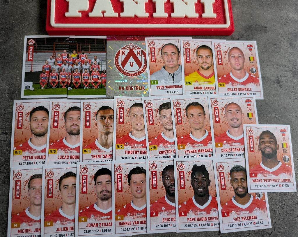 Panini FOOTBALL 2020/21 STICKERS KVK KORTRIJK 21X VOETBAL, Ophalen of Verzenden, Nieuw