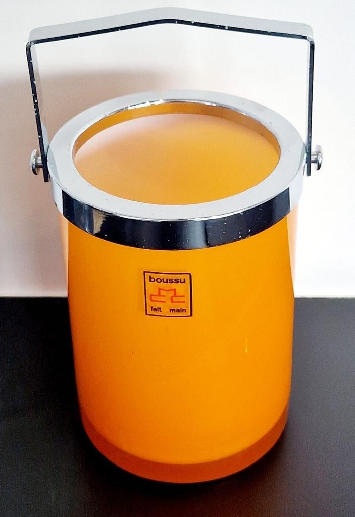 Boussu , Belgisch glas design , cristallin spage oranje desi, Enlèvement ou Envoi