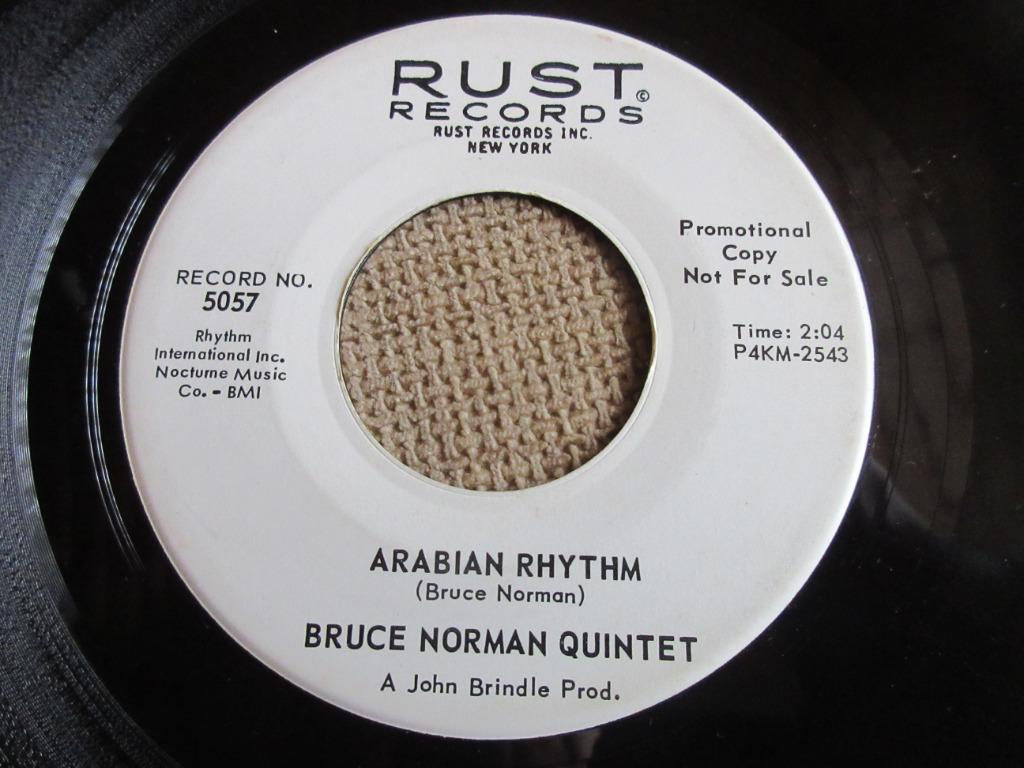 Bruce Norman Quintet - Arabian Rhythm / Keeper Of The Sea, Originele persing, 7 inch, Single, Ophalen of Verzenden