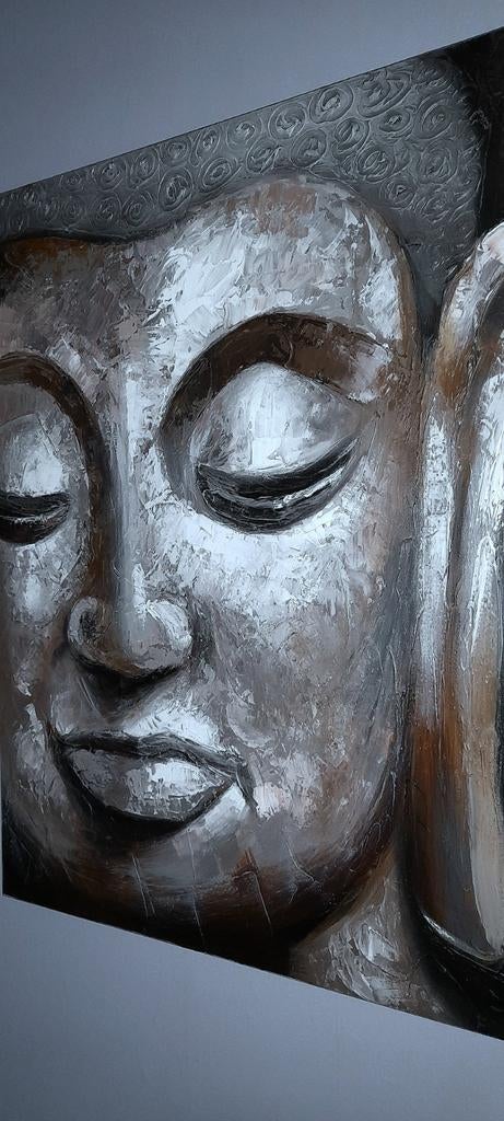 Cadre 80x80x4 bouddha peinture moderne unique à voir ️️️️️↙️, Enlèvement