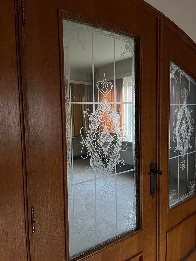 Driedelige glazen binnendeur met glas: 2,36 breedte, Doe-het-zelf en Bouw, Deuren en Vliegenramen, Nic.debruyne@gmail.com, 120 cm of meer