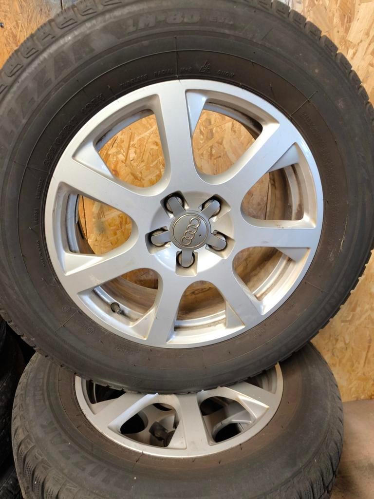 Jantes 17 pouces Audi Q5 d'origine avec pneus d'hiver, Pneus et Jantes, Pneus hiver, 17 pouces, Enlèvement