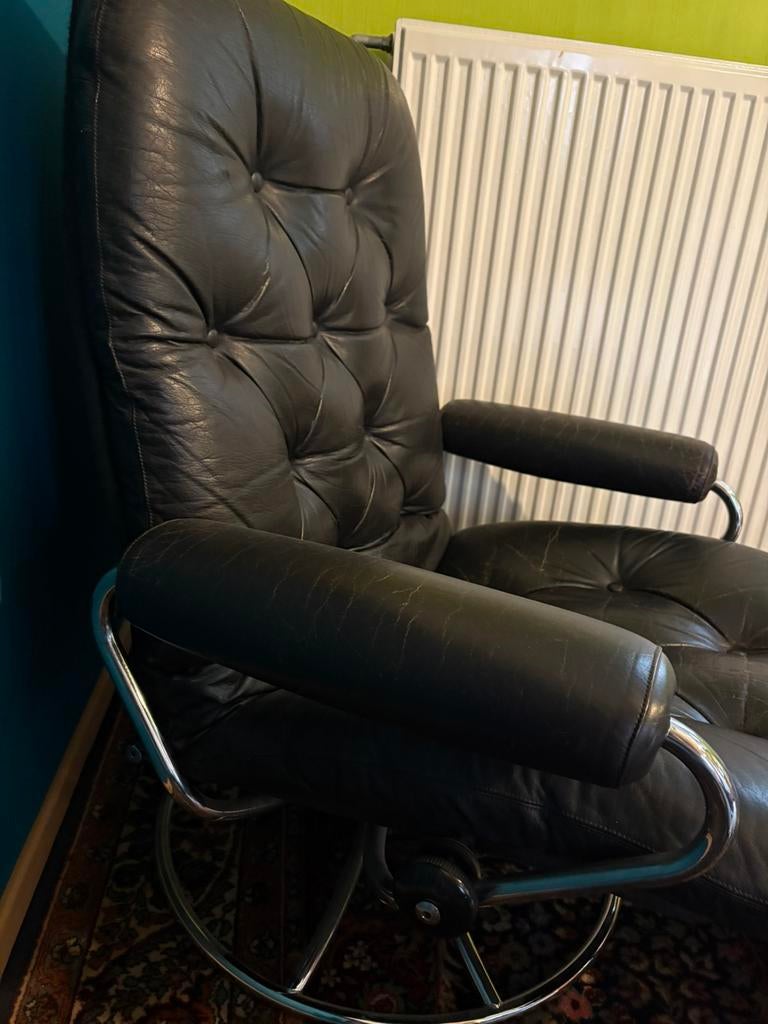 Ekornes fauteuil leder, Enlèvement, Utilisé