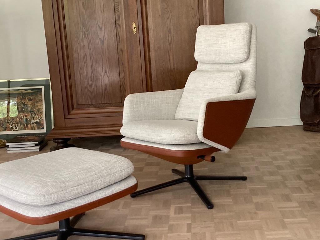 GRAND RELAX & OTTOMAN VITRA ZETEL, Huis en Inrichting, Zetels | Zetels, Zo goed als nieuw, Eenpersoons, Minder dan 150 cm, 75 tot 100 cm