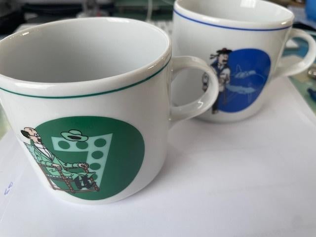 Set van 2 originele Kuifje / Tintin porseleinen mokken, Ophalen of Verzenden, Kuifje, Zo goed als nieuw, Gebruiksvoorwerp