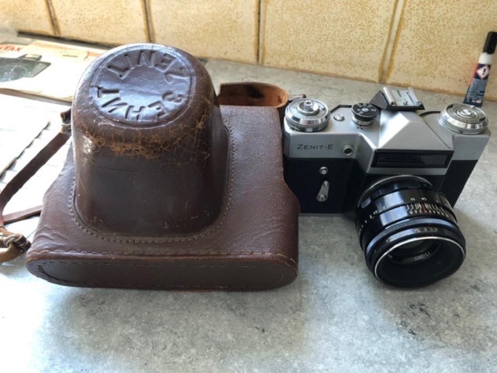 Zenith-E fototoestel met lederen tas, Enlèvement ou Envoi, Utilisé, Pentax