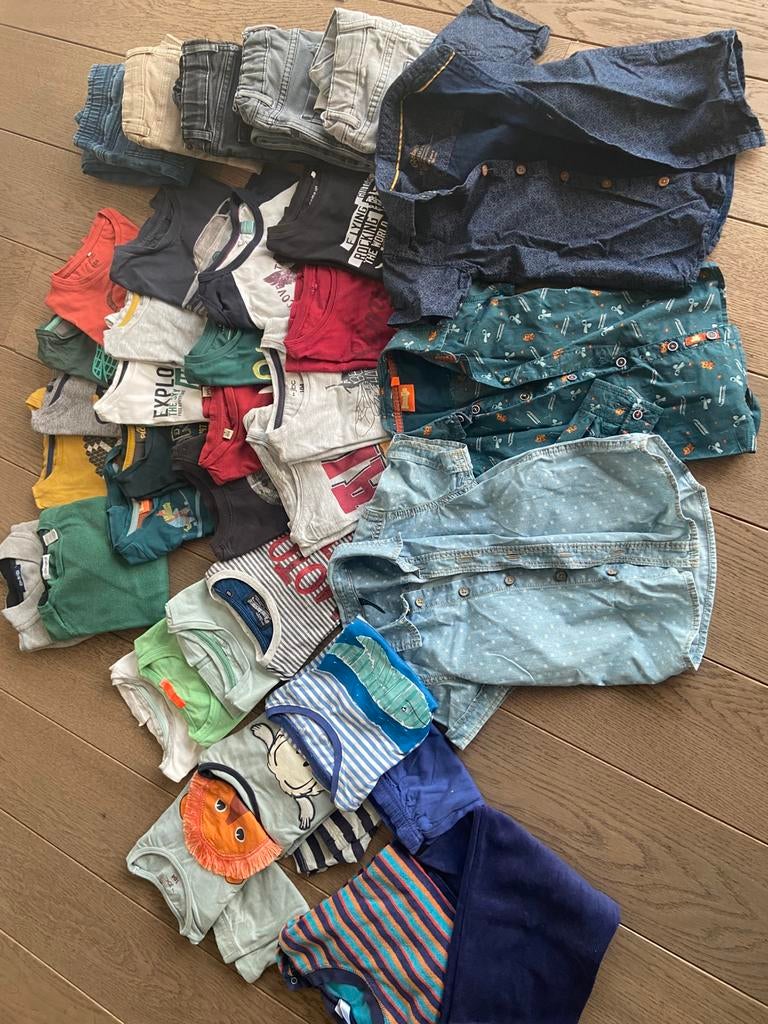 Kledingpakket jongens maat 104 - 60 stuks, Kinderen en Baby's, Babykleding | Baby-kledingpakketten, Gebruikt, Overige maten, Ophalen