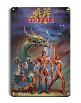 Vintage metalen bordjes Classic Games (30x20cm), Ophalen of Verzenden, Nieuw