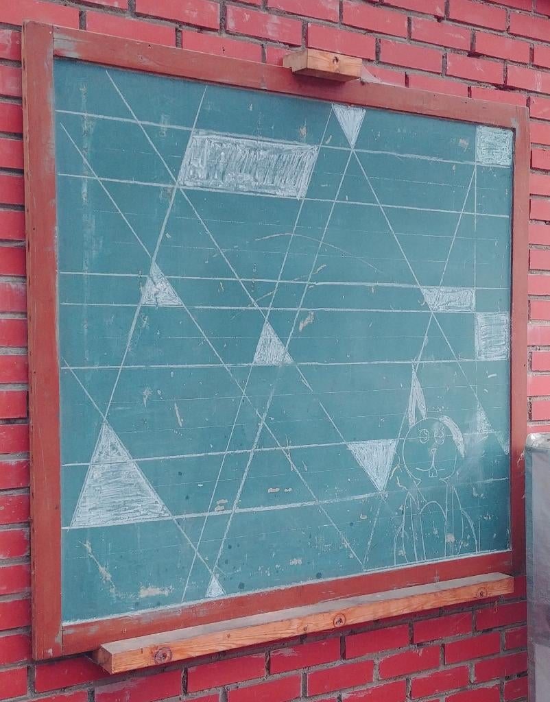 schoolbord, Ophalen, Gebruikt