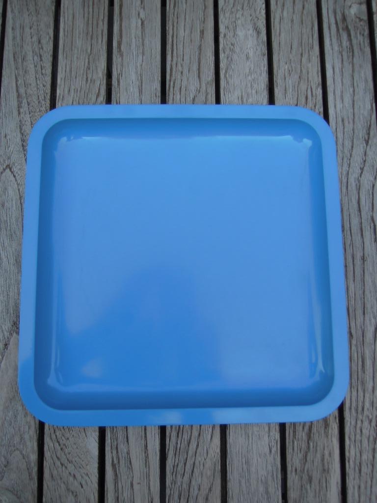 schaal vintage retro blauw Design 1976 Spokane China PVC, Ophalen of Verzenden