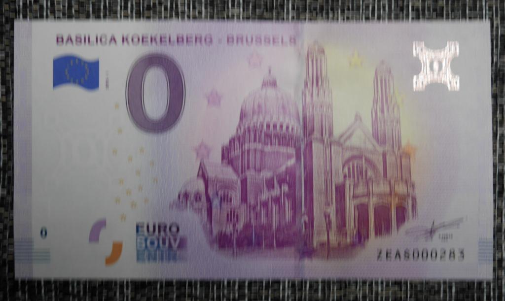 Billet 0 euro Belgique 2018-1Basilica Koekelberg-Brussels, Timbres & Monnaies, Envoi, Belgique