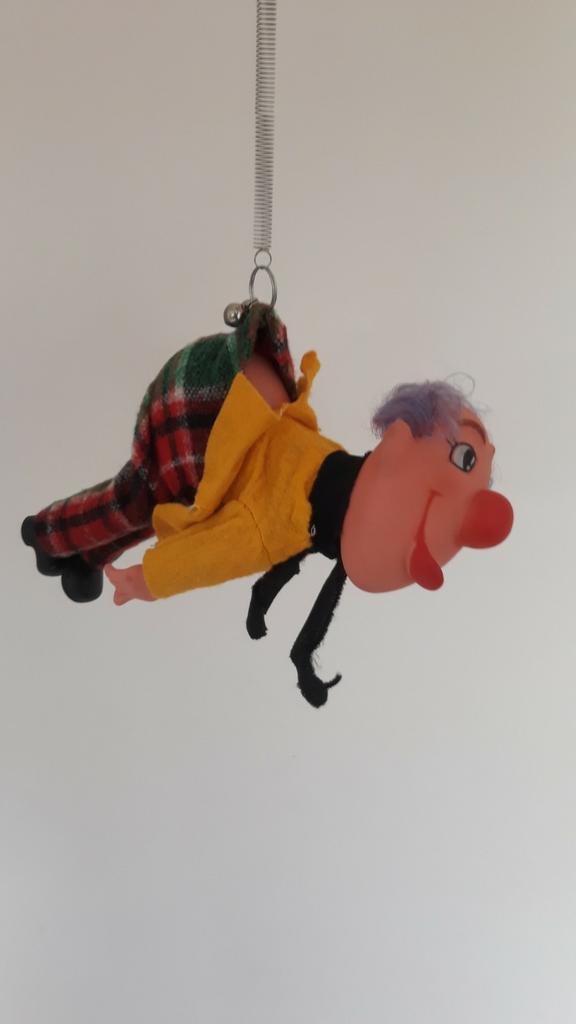 Clown, met veer, om op te hangen, Ophalen of Verzenden, Gebruikt, Jongen of Meisje