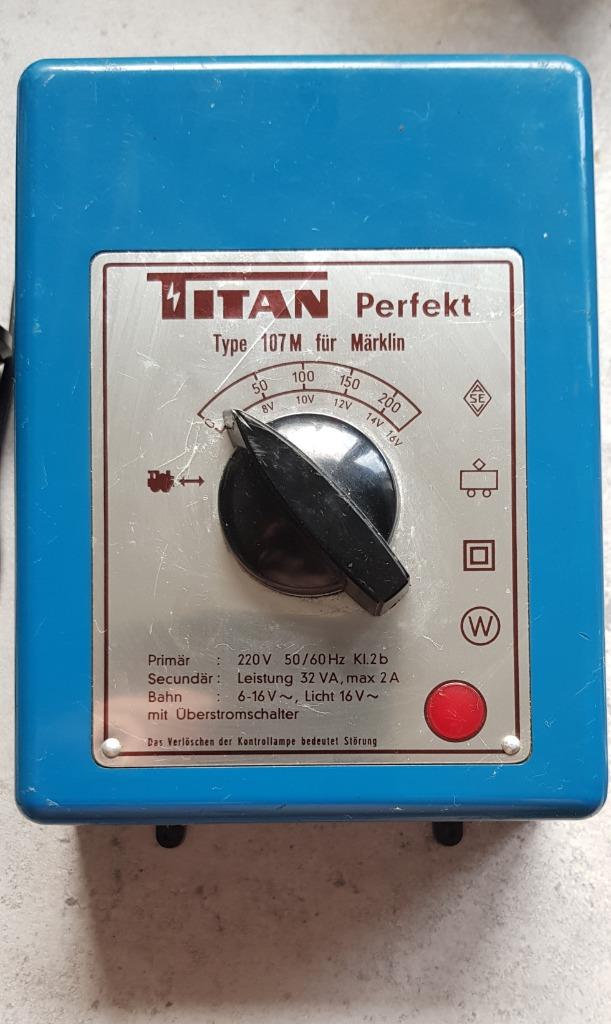 Transformateur de type Titan 107 M spécial pour Marklin, Autres marques, Enlèvement ou Envoi, Courant alternatif, Transformateur ou Alimentation
