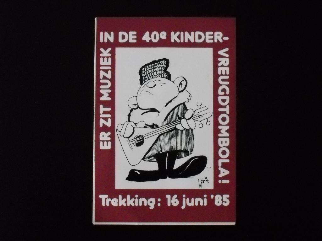 40e Tombola Joy pour enfants 1985 - guitariste, guitare, Enlèvement ou Envoi, Neuf, Société ou Association