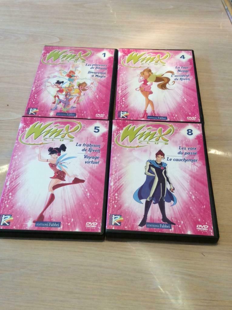 4 DVD de winx club vol: 1/4/5/8, À partir de 12 ans, Enlèvement, Utilisé, Autres genres