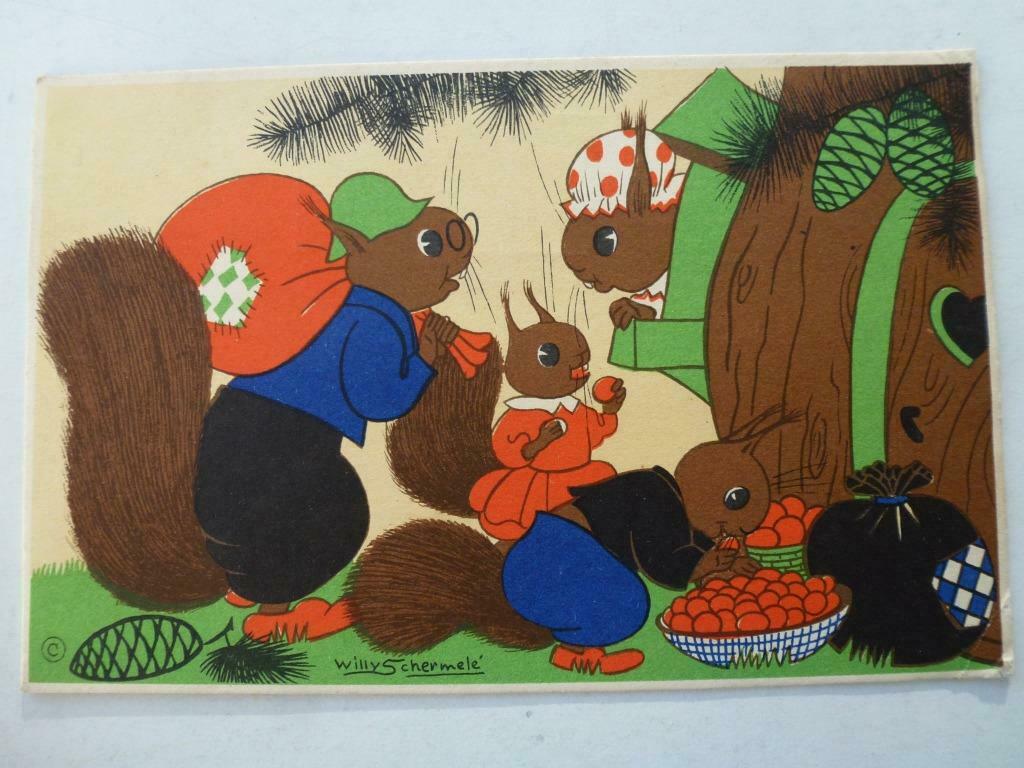 wintervoorraad Vroolijk paaschfeest, Verzenden, 1920 tot 1940, Gelopen, Feest(dag)