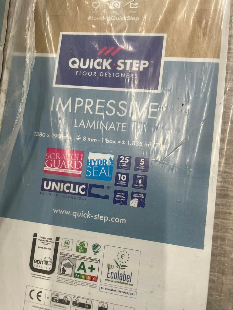 Quickstep laminaat, Aggloméré, Enlèvement, 5 à 10 m², Bois