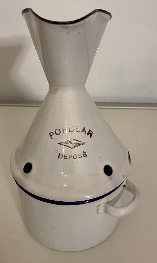Ancien inhalateur Popular en tôle d'acier émaillée, Enlèvement ou Envoi
