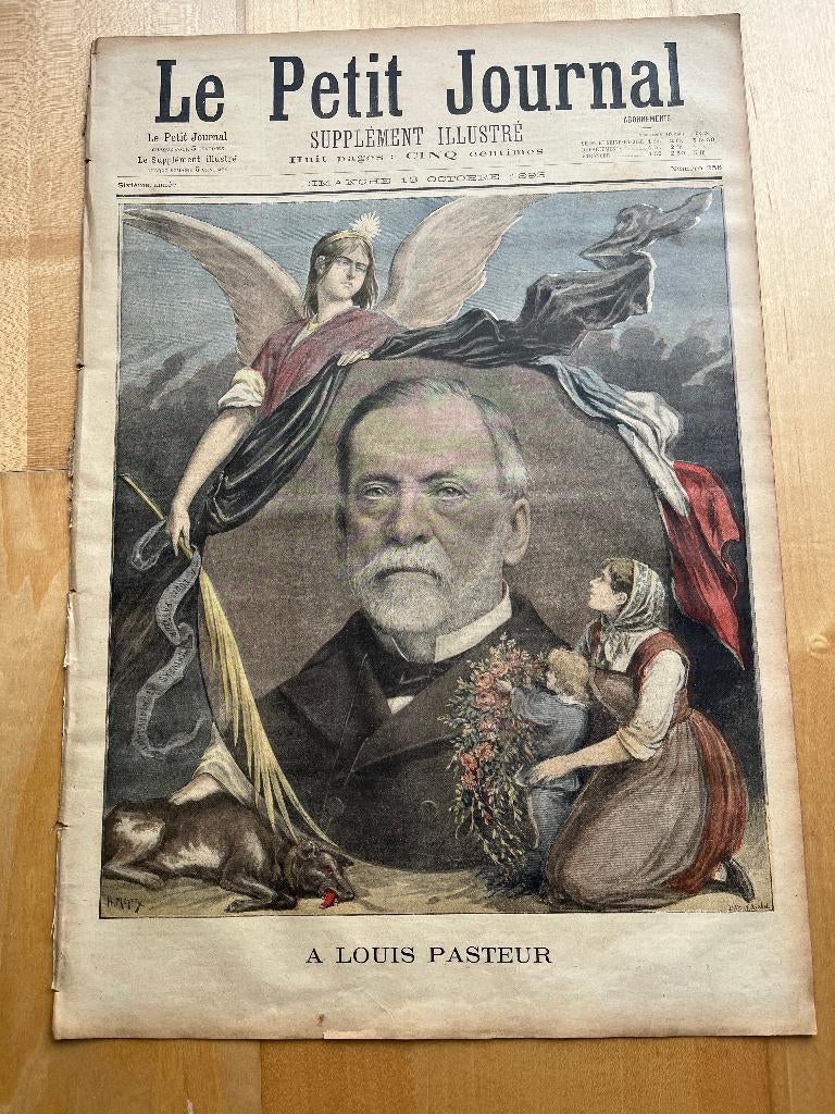 Le Petit Journal-Cover Décès Louis Pasteur-1895, Verzenden, Voor 1920, Krant