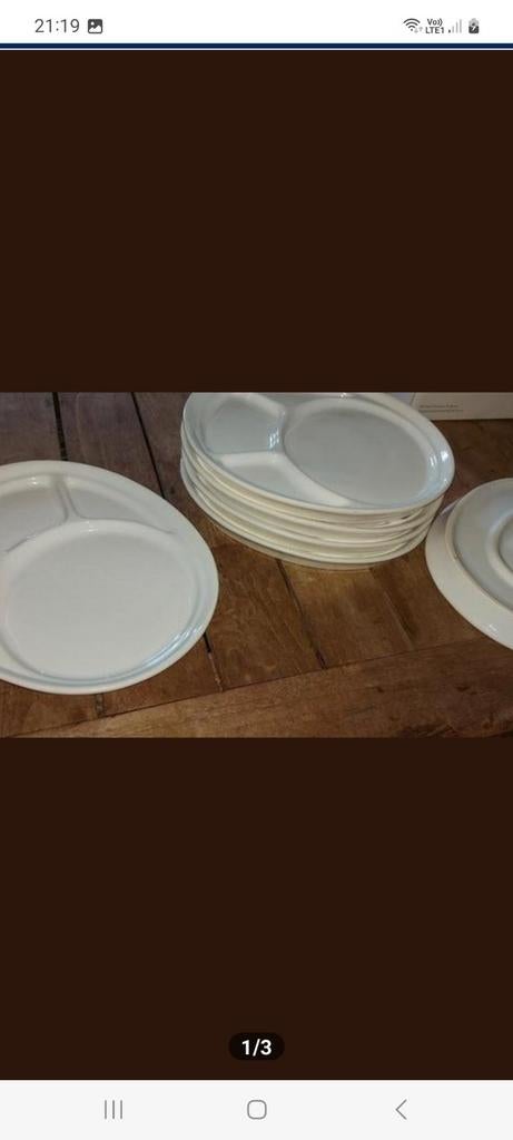 6 borden..Degelijke kloeke borden voor fondu gourmet dessert, Huis en Inrichting, Ophalen, Zo goed als nieuw, Bord(en)