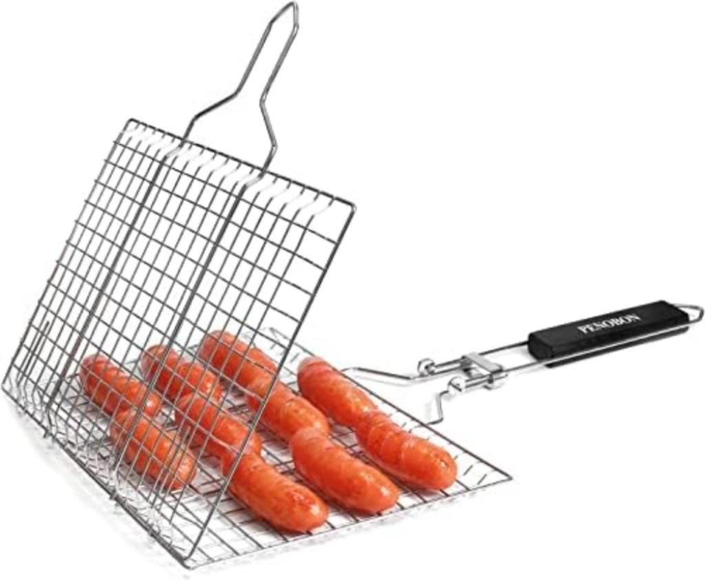 NEUVE GRILLE DE BARBECUE DOUBLE 25X35 CM, Jardin & Terrasse, Accessoires pour le barbecue, Enlèvement, Neuf