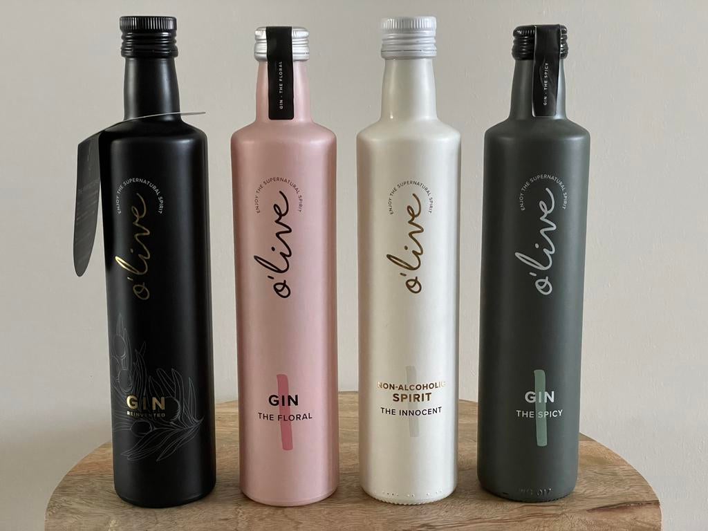 O’live gin: 4 verschillende smaken/flessen van 500 ml., Ophalen, Nieuw
