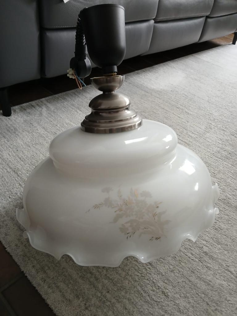 Vintage luster melkglas, Ophalen of Verzenden, Zo goed als nieuw, Glas