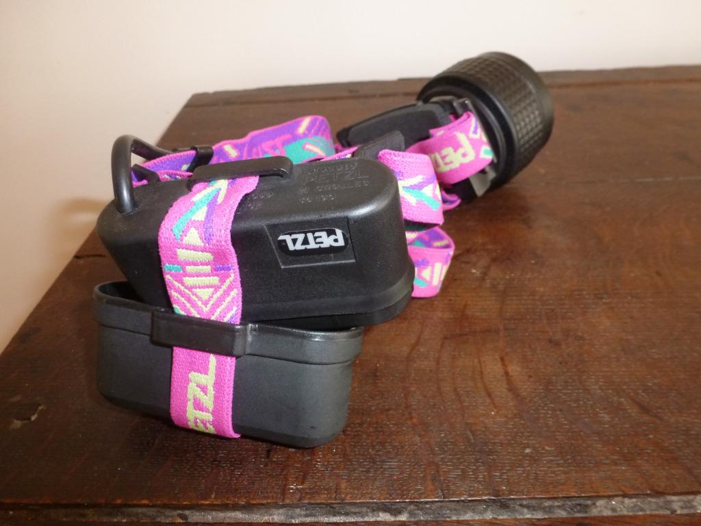 Petzl vintage hoofdlamp, Ophalen, Gebruikt, Batterij
