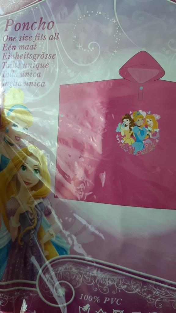 Regenponcho disneyprinsessen, Caravanes & Camping, Vêtements de pluie, Enlèvement ou Envoi, Neuf, Poncho de pluie, Kinderen