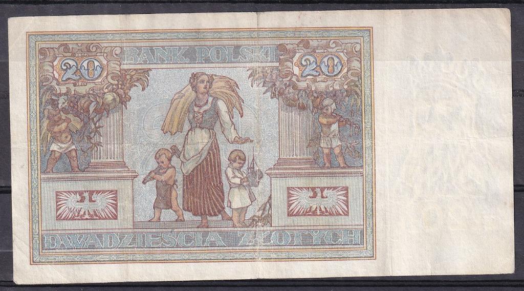 Pologne 20 zloty 1931 XF, Enlèvement ou Envoi, Pologne, Billets en vrac