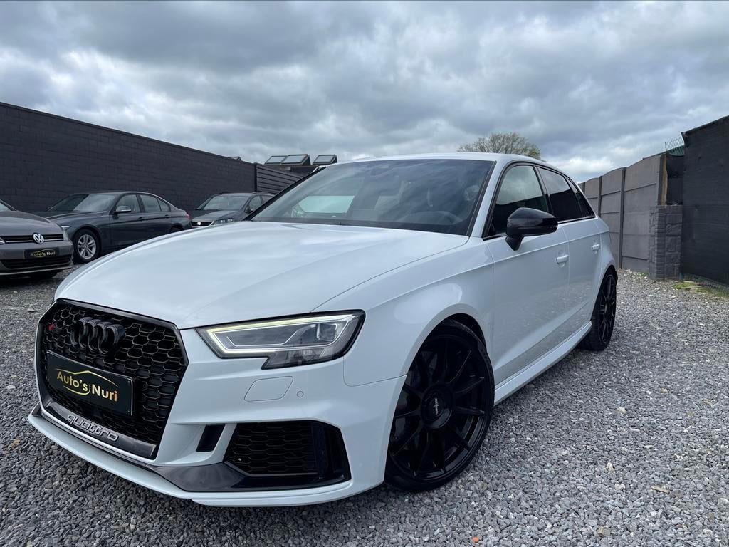 Audi RS3 QUATTRO dealer onderhouden 400pk 12M GARANTIE, Automaat, USB, Wit, Leder