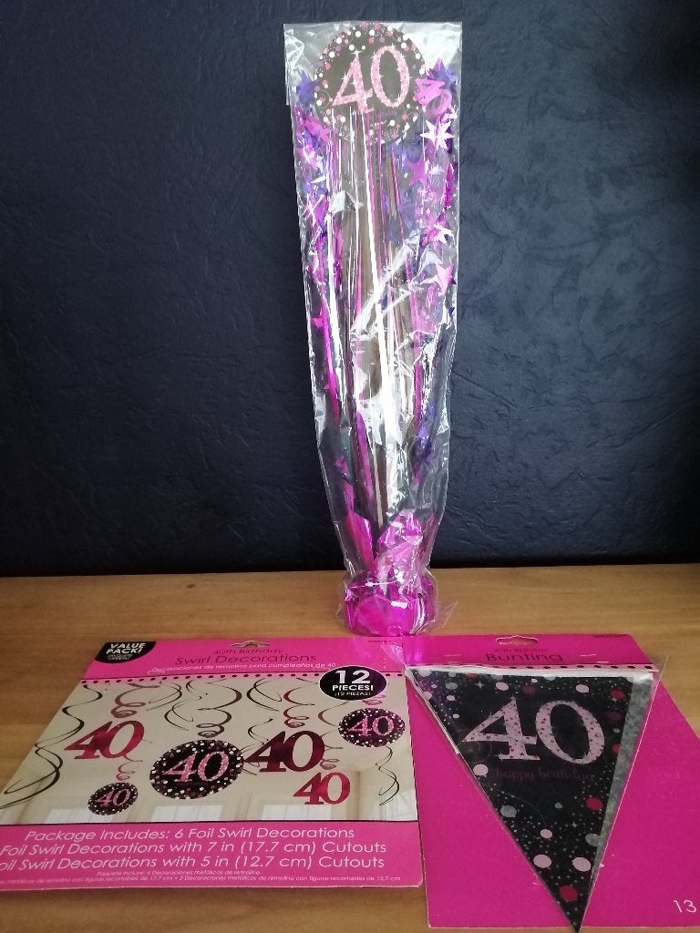 Articles de fête 40 ans, Enlèvement ou Envoi, Comme neuf, Décoration